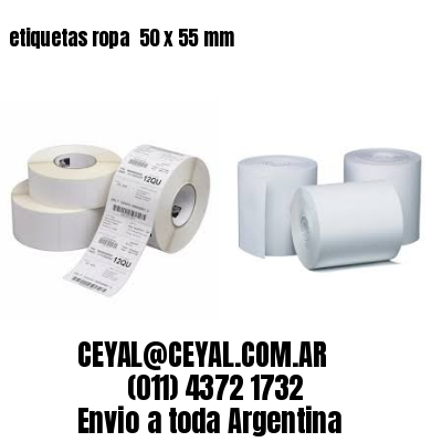 etiquetas ropa  50 x 55 mm