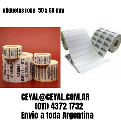 etiquetas ropa  50 x 60 mm