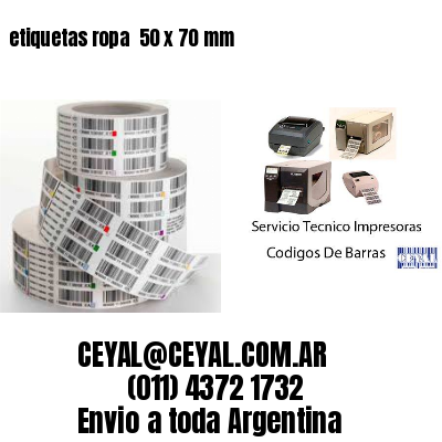 etiquetas ropa  50 x 70 mm