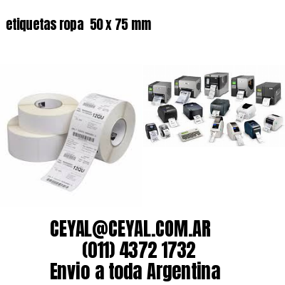 etiquetas ropa  50 x 75 mm