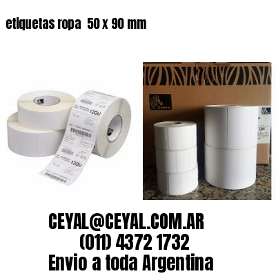 etiquetas ropa  50 x 90 mm