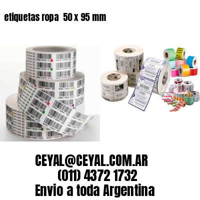 etiquetas ropa  50 x 95 mm
