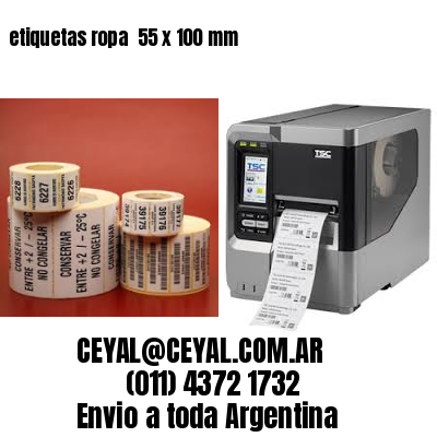 etiquetas ropa  55 x 100 mm