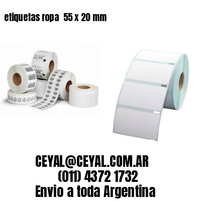 etiquetas ropa  55 x 20 mm