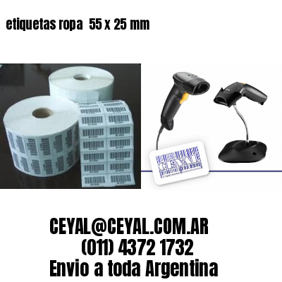 etiquetas ropa  55 x 25 mm