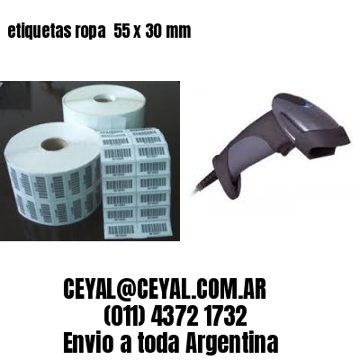 etiquetas ropa  55 x 30 mm
