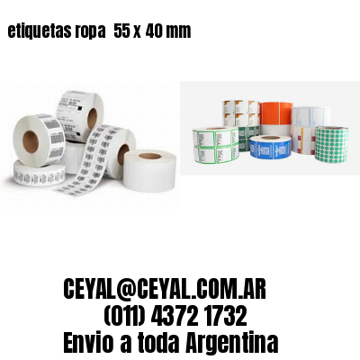 etiquetas ropa  55 x 40 mm