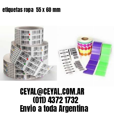etiquetas ropa  55 x 60 mm