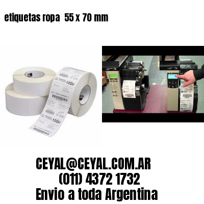 etiquetas ropa  55 x 70 mm