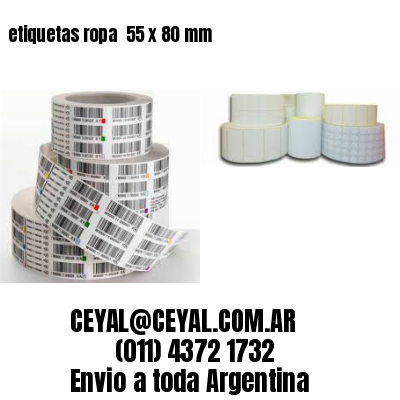 etiquetas ropa  55 x 80 mm