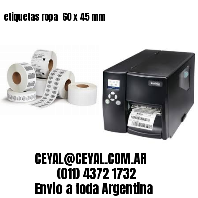 etiquetas ropa  60 x 45 mm