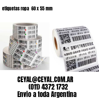 etiquetas ropa  60 x 55 mm