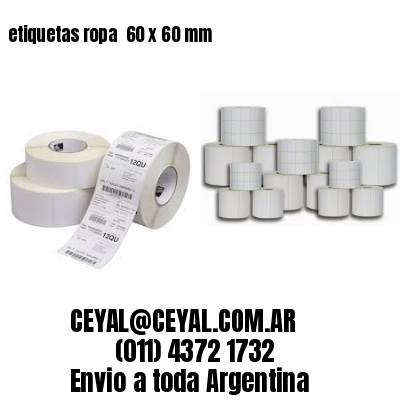 etiquetas ropa  60 x 60 mm