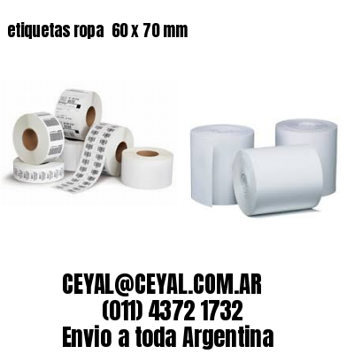 etiquetas ropa  60 x 70 mm