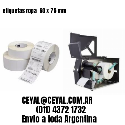 etiquetas ropa  60 x 75 mm