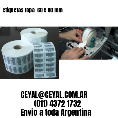 etiquetas ropa  60 x 80 mm