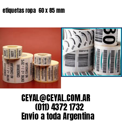 etiquetas ropa  60 x 85 mm