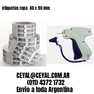 etiquetas ropa  60 x 90 mm