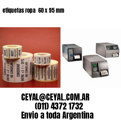 etiquetas ropa  60 x 95 mm
