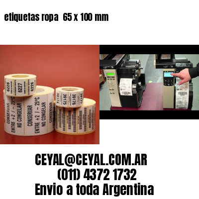 etiquetas ropa  65 x 100 mm