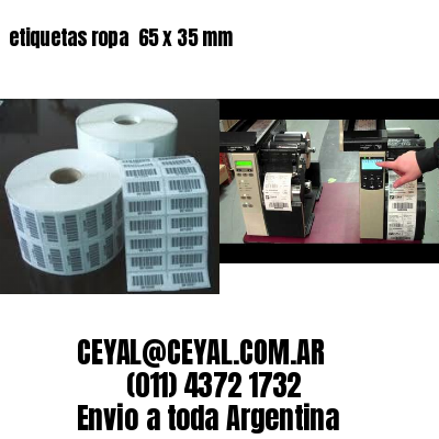 etiquetas ropa  65 x 35 mm
