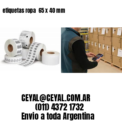 etiquetas ropa  65 x 40 mm