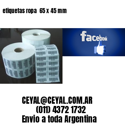 etiquetas ropa  65 x 45 mm