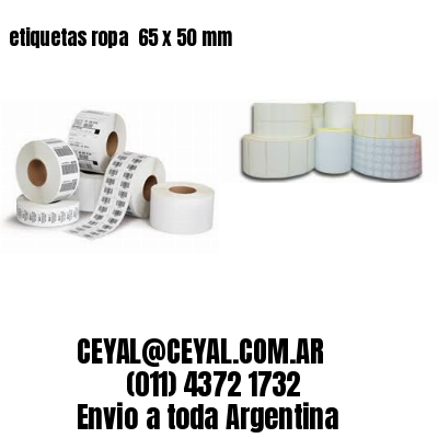 etiquetas ropa  65 x 50 mm