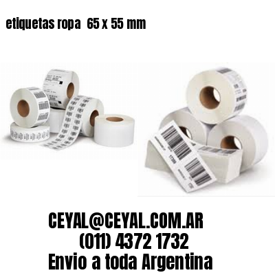 etiquetas ropa  65 x 55 mm