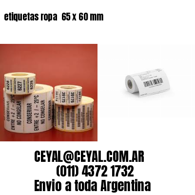 etiquetas ropa  65 x 60 mm