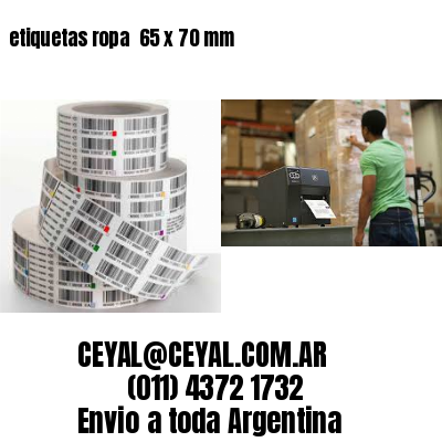 etiquetas ropa  65 x 70 mm