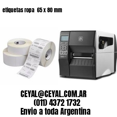 etiquetas ropa  65 x 80 mm