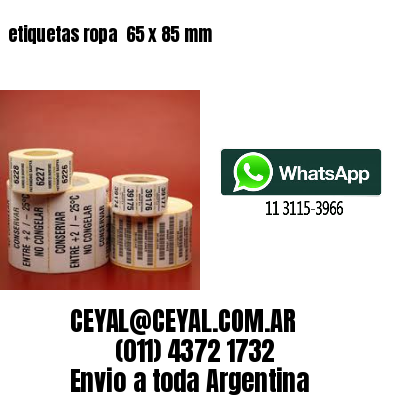 etiquetas ropa  65 x 85 mm