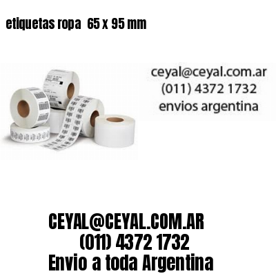 etiquetas ropa  65 x 95 mm