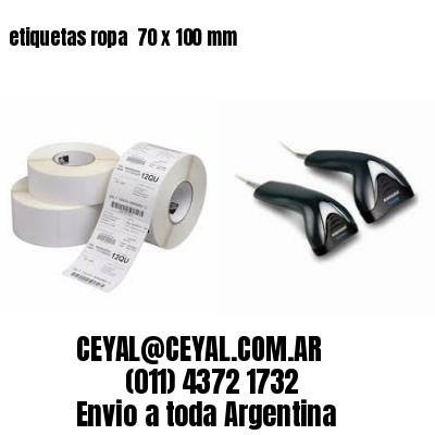 etiquetas ropa  70 x 100 mm