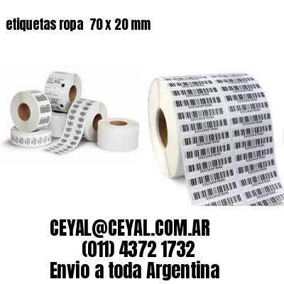 etiquetas ropa  70 x 20 mm