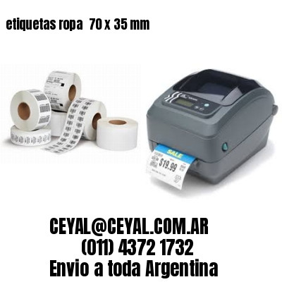 etiquetas ropa  70 x 35 mm