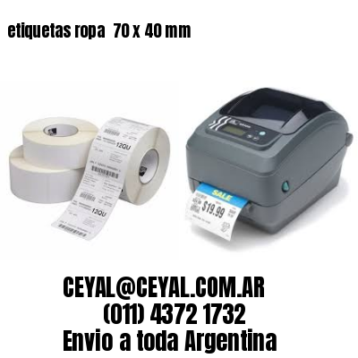 etiquetas ropa  70 x 40 mm