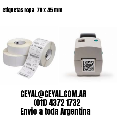 etiquetas ropa  70 x 45 mm