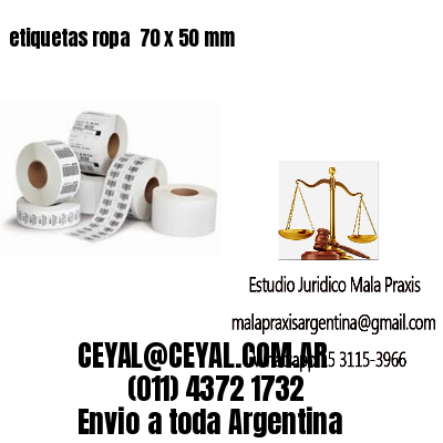 etiquetas ropa  70 x 50 mm