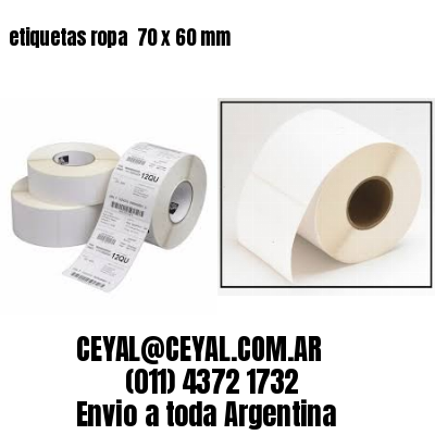 etiquetas ropa  70 x 60 mm