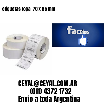 etiquetas ropa  70 x 65 mm