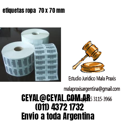 etiquetas ropa  70 x 70 mm