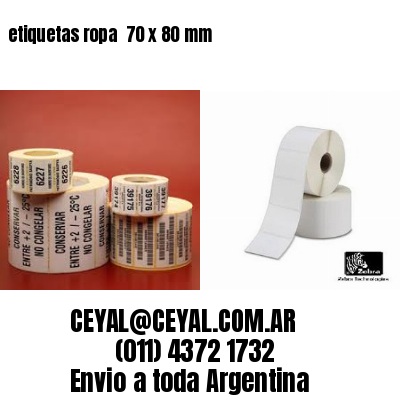 etiquetas ropa  70 x 80 mm