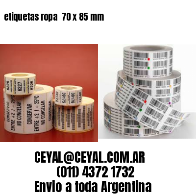 etiquetas ropa  70 x 85 mm