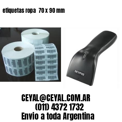 etiquetas ropa  70 x 90 mm