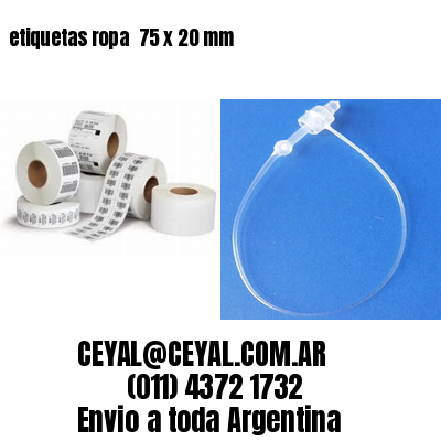 etiquetas ropa  75 x 20 mm