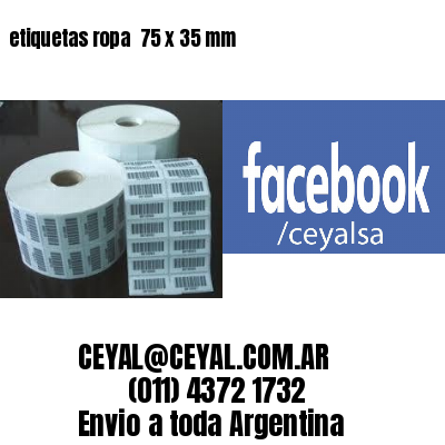 etiquetas ropa  75 x 35 mm