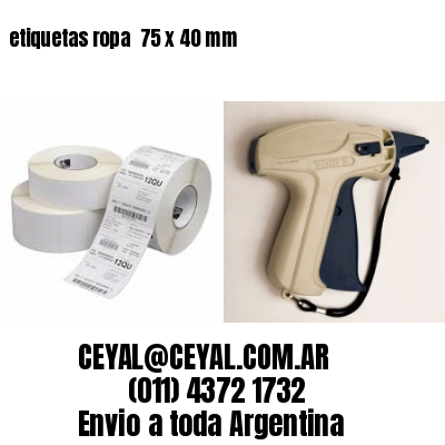 etiquetas ropa  75 x 40 mm