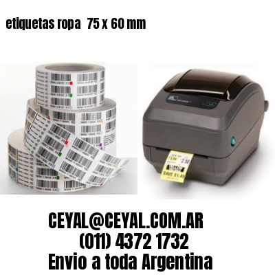 etiquetas ropa  75 x 60 mm